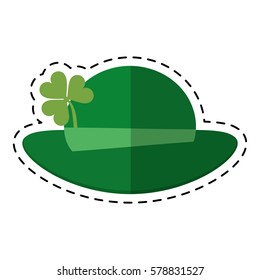 cartoon st patricks day leprechaun hat clover