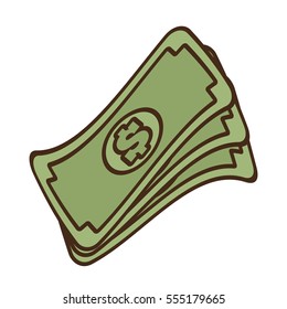 cartoon stack money dollar bills cash vector illustration eps 10