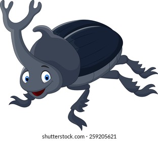 Cartoon stag beetle 