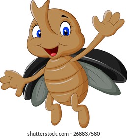 Cartoon stag beetle 
