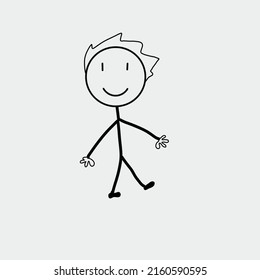 a cartoon is standing with arms on both sides