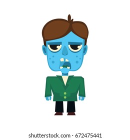 Cartoon standing zombie character