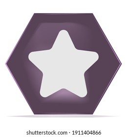 Cartoon Star Button Game GUI Hexagon