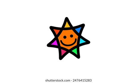 Cartoon Star, color flat character