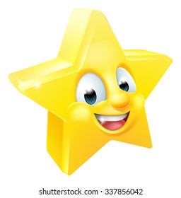 Cartoon Star Emoji Emoticon Mascot Character