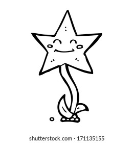 cartoon star flower