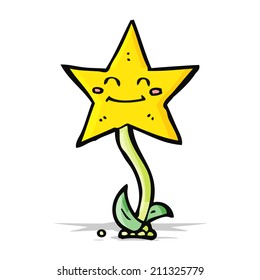 flor de estrella de dibujos animados