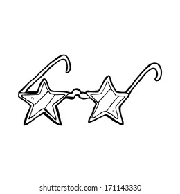gafas de estrella de dibujos animados