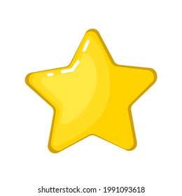 Cartoon-Sternsymbol, flaches Design, Vektorgrafik.