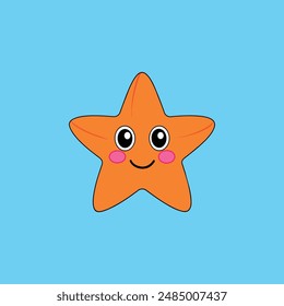 Icono de estrella de dibujos animados Ilustración vectorial