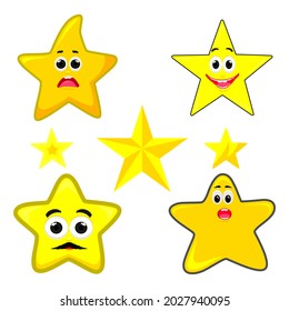 Cartoon star illustration vector
with a cute expression suitable to complement the design themed birthday parties, children, children's schools, children's events