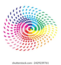  Cartoon star with rainbow texture in flat style isolated on white background. Vector illustration.