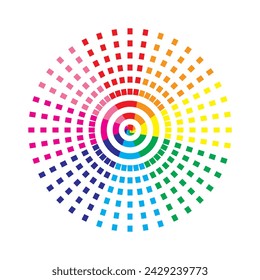  Estrella de dibujos animados con textura de arco iris en estilo plano aislado sobre fondo blanco. Ilustración vectorial.