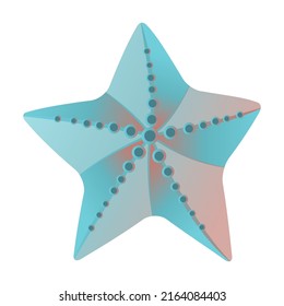 Cartoon starfish cute vector animal