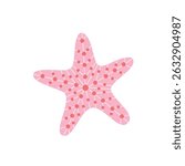 Cartoon Starfish Vector Illustration Cute Ocean Element
