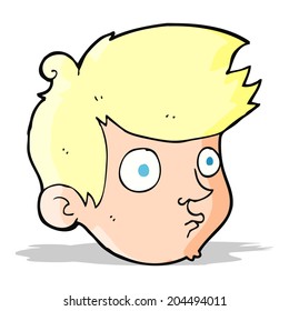 cartoon staring boy