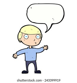 cartoon staring boy