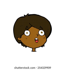 cartoon staring boy