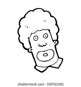 caricatura mirando al hombre