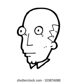 cartoon staring man
