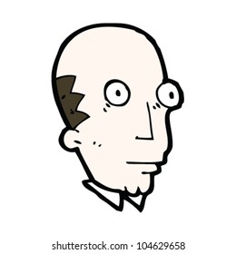 cartoon staring man