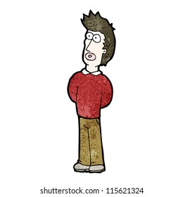 caricatura mirando al hombre