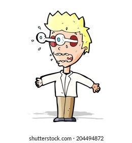 cartoon staring man