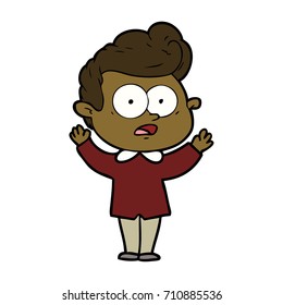 cartoon staring man