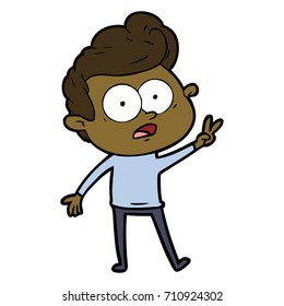 cartoon staring man