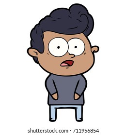 cartoon staring man