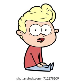 cartoon staring man