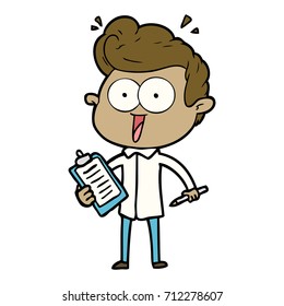 desenho animado encarando o homem
