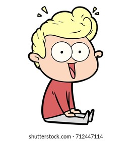 cartoon staring man