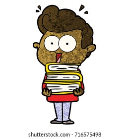 cartoon staring man