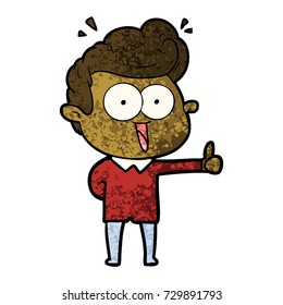 cartoon staring man