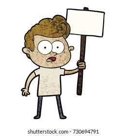 caricatura mirando al hombre