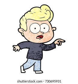 cartoon staring man