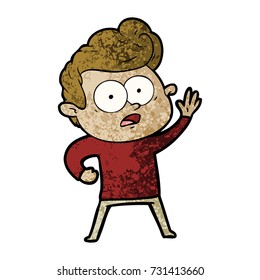 cartoon staring man
