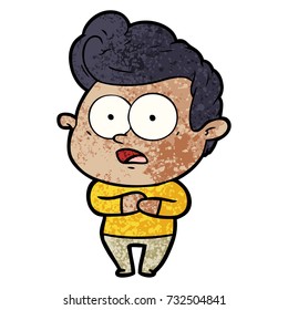 cartoon staring man