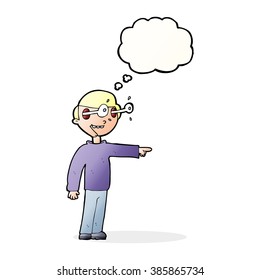 Cartoon-Star mit Gedankenblase