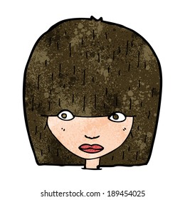 cartoon staring woman