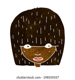 cartoon staring woman