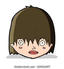 cartoon staring woman
