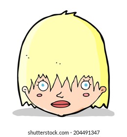 cartoon staring woman