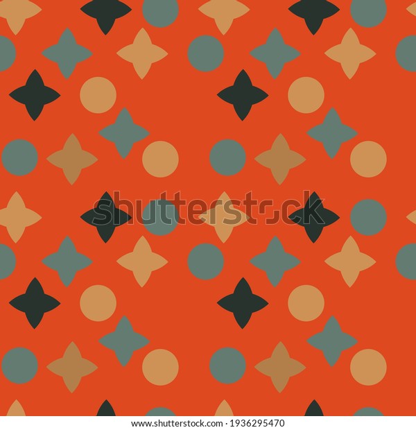 cartoon stars\
and dots colorful seamless\
pattern