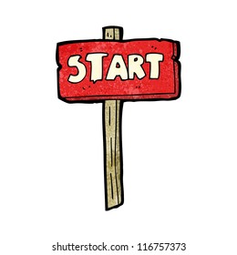 Cartoon Start Sign