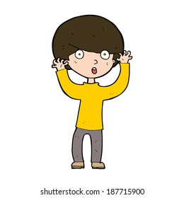 caricatura de niño sorprendido