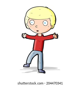 caricatura de niño sorprendido