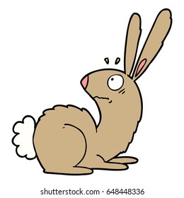 cartoon startled bunny rabbit