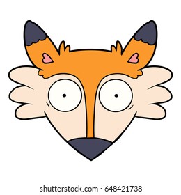cartoon startled fox